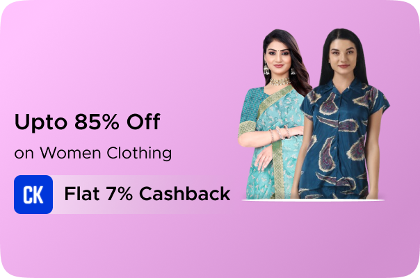 Shopclues: Upto 85% Off on Women Clothing + Flat 7% CashKaro Cashback